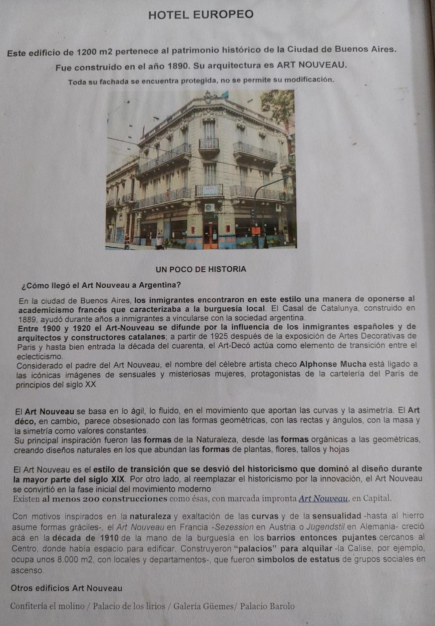 Hotel Europeo Ciudad Autónoma de Ciudad Autónoma de Buenos Aires Exterior foto